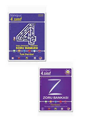 Tonguç 4. Sınıf Etkinlikli Video Çözümlü Tüm Dersler Soru Bankası -Zoru Bankası Tüm Dersler 2 kitap