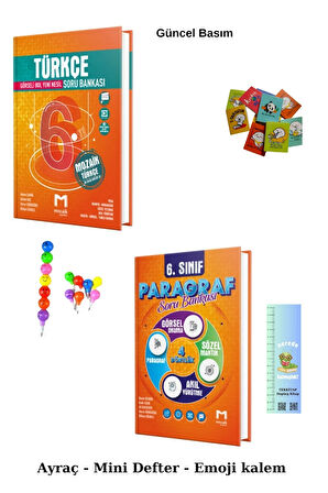 Mozaik 6. Sınıf Türkçe - Paragraf  Soru Bankası 2025 ( EMOJİ - MİNİ DEFTER-TIRTIL A.)