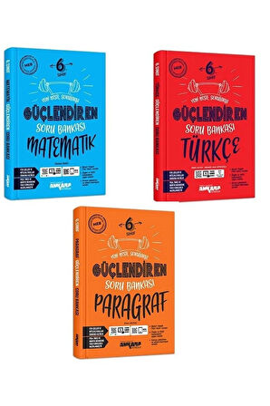 Ankara 6. Sınıf Matematik + Türkçe + Paragraf Güçlendiren Soru Seti 3 Kitap 2023