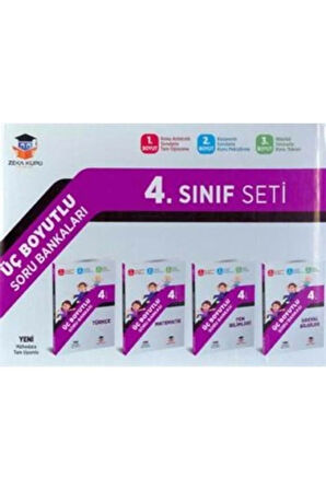 4. Sınıf Tüm Dersler Üç Boyutlu Soru Bankası Seti 2025 Basım / 9786057534132
