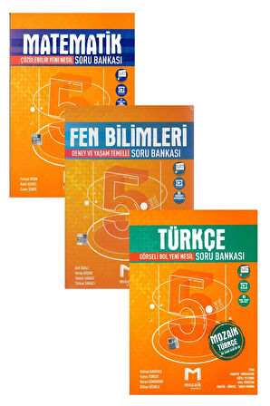 5. Sınıf Matematik + Fen Bilimleri + Türkçe Soru Bankası Seti 2021