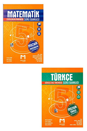 5. Sınıf Matematik + Türkçe Soru Bankası 2 Li Seti Yeni 2021