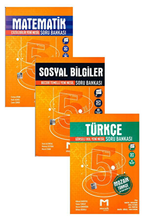 5. Sınıf Matematik + Sosyal Bilgiler+ Türkçe Soru Bankası Seti 2021