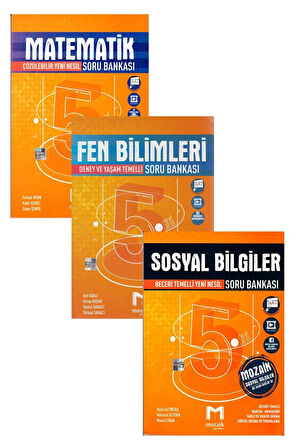 5. Sınıf Matematik + Fen Bilimleri + Sosyal Bilgiler Soru Bankası Seti 2021