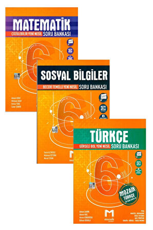 6. Sınıf Matematik + Sosyal Bilgiler+ Türkçe Soru Bankası Seti 2021
