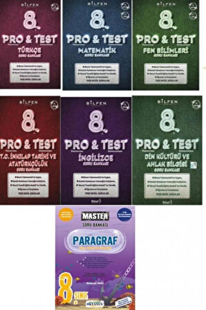 Bilfen 8. Sınıf Protest Tüm Dersler Soru Bankası + Master 8 Parag