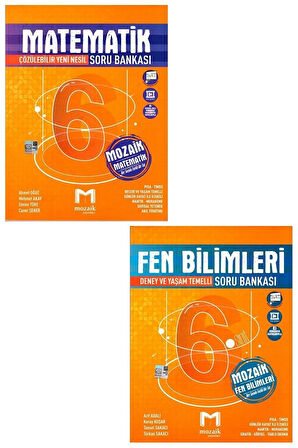 6. Sınıf Matematik + 6. Sınıf Fen Bilimleri Soru Bankası 2 Li Set