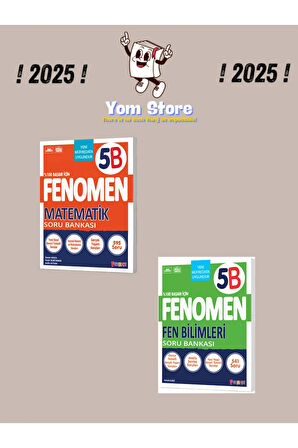 5. Sınıf Matematik + Fen Bilimleri (B SET) Soru Bankaları 2025