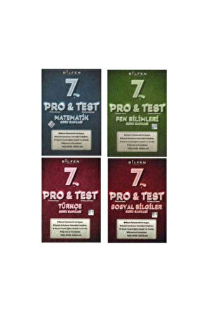 7.sınıf Protest Soru Bankası Seti 4 Kitap