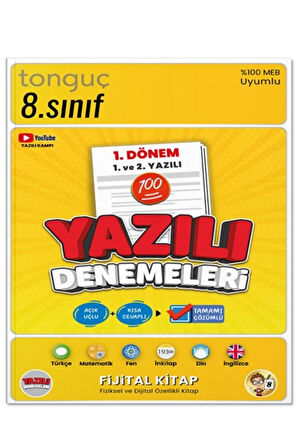 8. Sınıf 1. Dönem Yazılı Denemeleri ve Yazılı Notları - Tonguç Yayınları