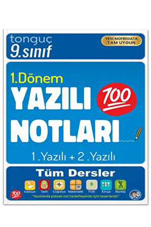 9. Sınıf 1. Dönem Yazılı Denemeleri ve Yazılı Notları - Tonguç Yayınları