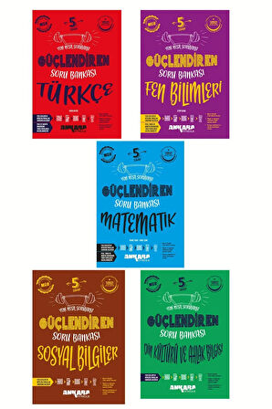 2025 Yeni 5.sınıf Türkçe-fen-matematik-sosyal-din Güçlendiren Soru Bankası