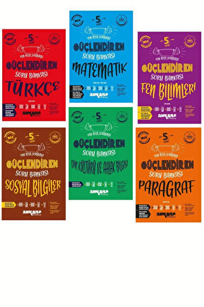 2025 Yeni 5.sınıf Türkçe-mat.-fen-sosyal-din-paragraf Güçlendiren Soru Bankası