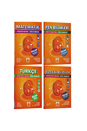 Mozaik 6. Sınıf Matematik Fen Türkçe Sosyal 4'lü Soru Bankası Kitap Seti 2026 YENİ MÜFREDAT