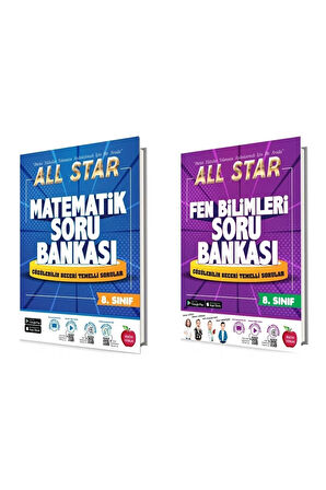 8.Sınıf All Star Matematik Soru Bankası + All Star Fen Bilimleri Soru Bankası (2 Kitap)