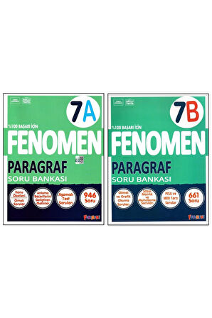 Fenomen 7. Sınıf Paragraf (A)+(B) Soru Bankası 2 Kitap