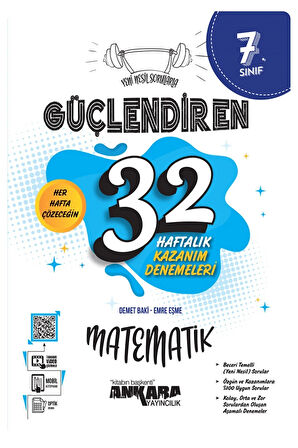 7.Sınıf Güçlendiren Soru Bankası Matematik + Güçlendiren 32 Haftalık Kazanım Denemeleri