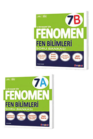 7. Sınıf Fenomen Fen Bilimleri A B Tüm Dersler Soru Bankası Set