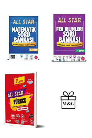 7.Sınıf All Star Matematik Fen Bilimleri Ve Türkçe Soru Bankası