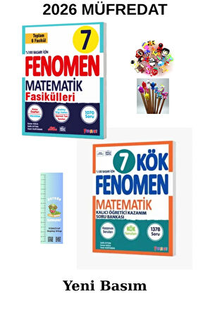 Fenomen 7. Sınıf Matematik (FASİKÜL+KÖK)SORU BANKASI 7 KİTAP 2026 Yeni Basm(TIRTIL AYRAÇ+KALEM B)