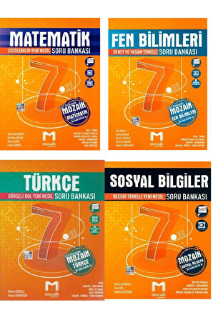Mozaik 7. Sınıf Soru Bankası Seti (matematik -türkçe -fen -sosyal)