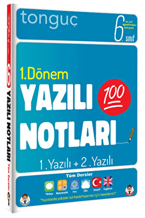Tonguç 6. Sınıf Tüm Dersler 1. Dönem 1. Yazılı Ve 2. Yazılı Notları