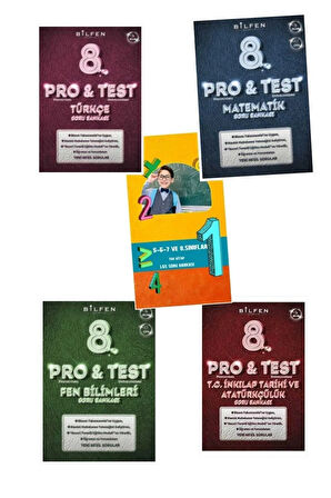 Bilfen 8.sınıf Mat-fen-türkçe-inkilap Tarihi Protest Soru Bankası Seti -2024-2025(4KİTAP)