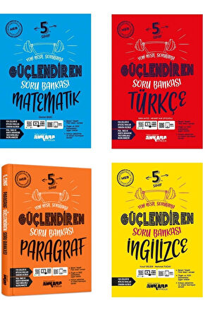 Ankara 5. Sınıf Matematik + Türkçe + Ingilizce + Paragraf Güçlendiren Soru Seti 4 Kitap 2023