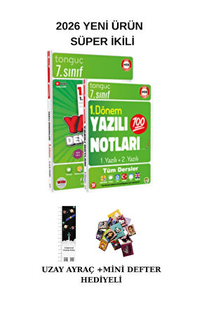 Tonguç 7. Sınıf 1. Dönem Yazılı NOTU-DENEME-CHECK UP 3 LÜ SET YENİ(UZAY A.+MİNİ D.)2026