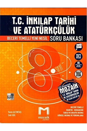 Mozaik 8. Sınıf Matematik Türkçe Fen Inkilap Soru Bankası Seti