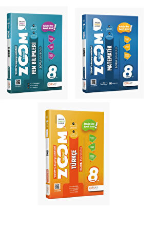 Günay Yayınları 8. Sınıf Zoom Matematik + Fen + Türkçe 3 lü set