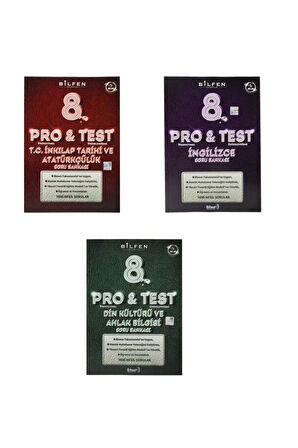 Bilfen 8. Sınıf Protest 3'lü Kitap Seti