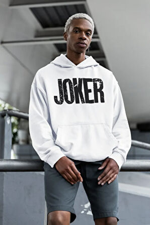 Joker Tasarım Yazılı Unisex Oversize Dc Karakter Hoodie