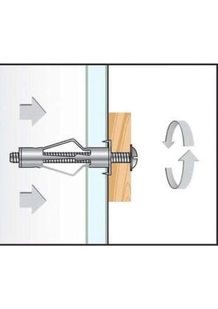 Boşluk Dübel Çelik Alçıpan Frt Tuğla Duvar Bims Paraşüt Dübeli 6X52 Metal (5 Adet)