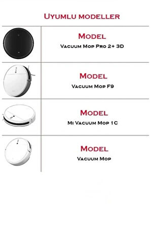 Mi robot vacuum F9 - 1c - 2c - Mop Pro 2+ uyumludur.