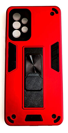 Samsung Galaxy A72 Uyumlu Tank Zırh Kılıf Standlı Metal Manyetik Tutucu