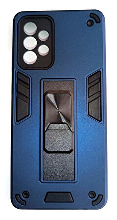 Samsung Galaxy A72 Uyumlu Tank Zırh Kılıf Standlı Metal Manyetik Tutucu