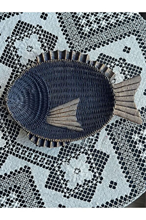 Dekoratif Tombul Balık Tabak, Duvar Tabağı, Banyo Aksesuar, Masa Üstü Tabak