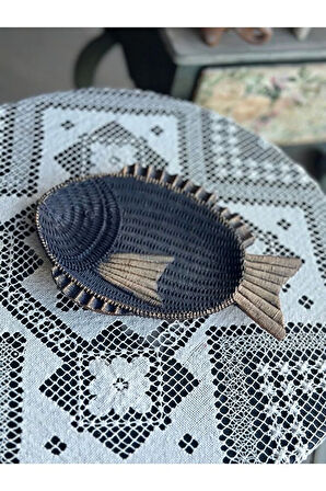 Dekoratif Tombul Balık Tabak, Duvar Tabağı, Banyo Aksesuar, Masa Üstü Tabak