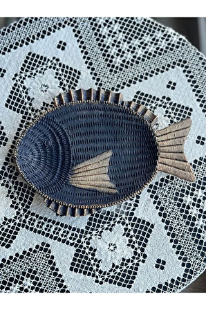 Dekoratif Tombul Balık Tabak, Duvar Tabağı, Banyo Aksesuar, Masa Üstü Tabak