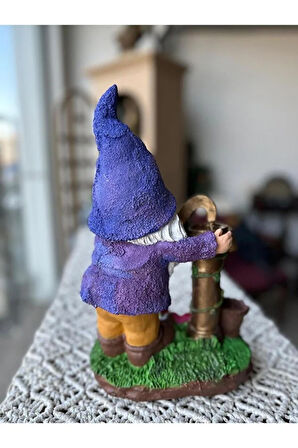 Çeşme Başında Sakallı Cüce, Gnome, Sakallı Cüce, Dekoratif Obje, Hediyelik, Tulumbacı Cüce