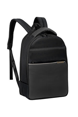 Unisex Siyah 15" Inç Dizüstü Bilgisayar Uyumlu Business Laptop Bölmeli Evrak Sırt Çantası