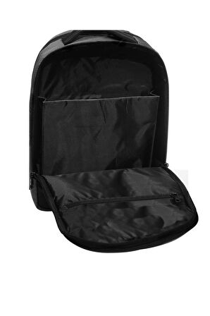 Unisex Siyah 15" Inç Dizüstü Bilgisayar Uyumlu Business Laptop Bölmeli Evrak Sırt Çantası