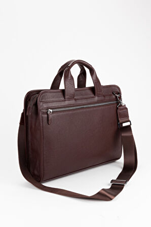 %100 Hakiki Deri Business Laptop & Evrak Çantası 14 inç