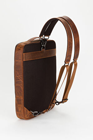 %100 Hakiki Deri 15,6 inç Laptop & Evrak Çantası Sırt Çantası