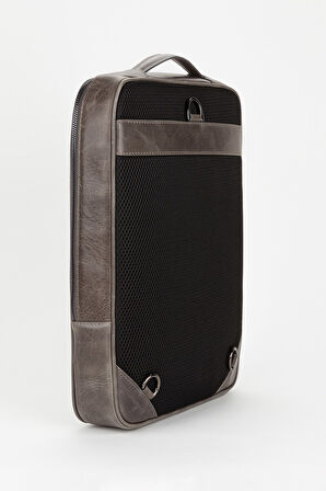 %100 Hakiki Deri 15,6 inç Laptop & Evrak Çantası Sırt Çantası