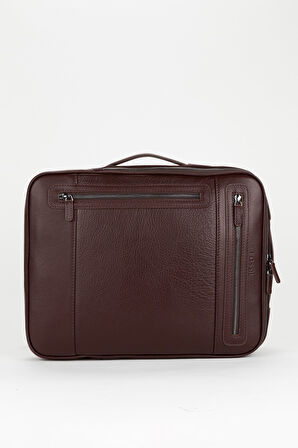 %100 Hakiki Deri 15,6 inç Laptop & Evrak Çantası Sırt Çantası