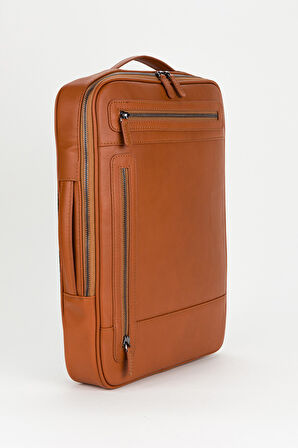 %100 Hakiki Deri 15,6 inç Laptop & Evrak Çantası Sırt Çantası