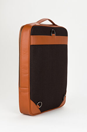 %100 Hakiki Deri 15,6 inç Laptop & Evrak Çantası Sırt Çantası