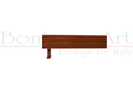Napoli Metal Başlıklı Üçlü Dekoratif Ray Korniş Modern Rustik Ceviz 100 cm